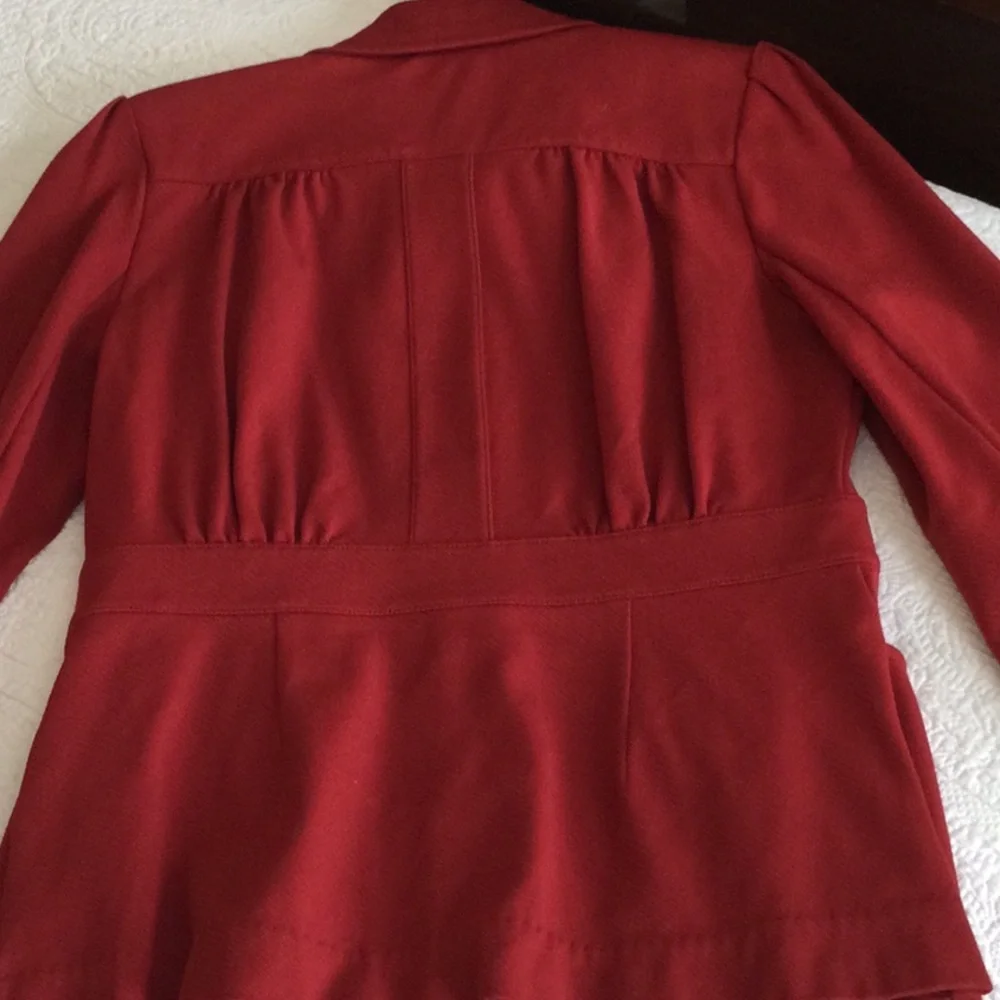 Red/Rust Button-Up Blazer - Picture 8 of 9